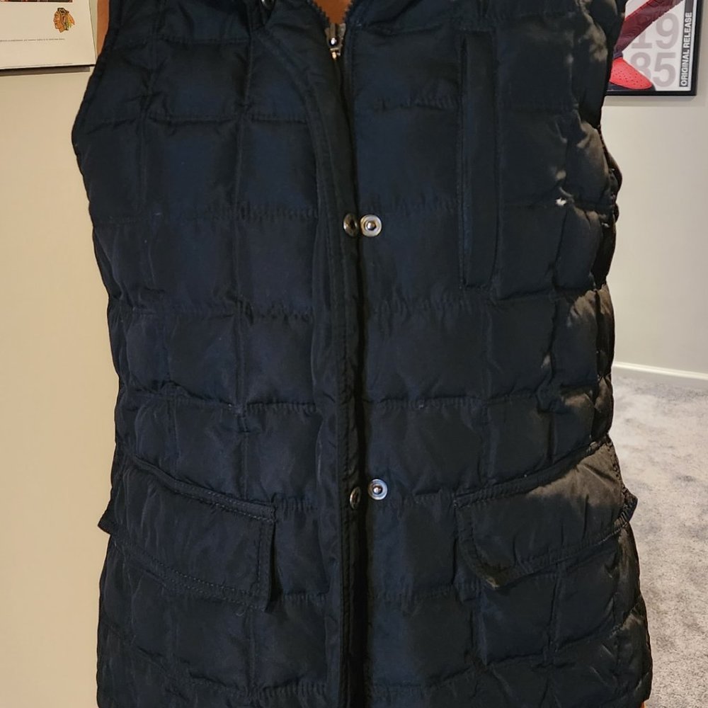 Womens Kenneth Cole M Black Puffer Vest